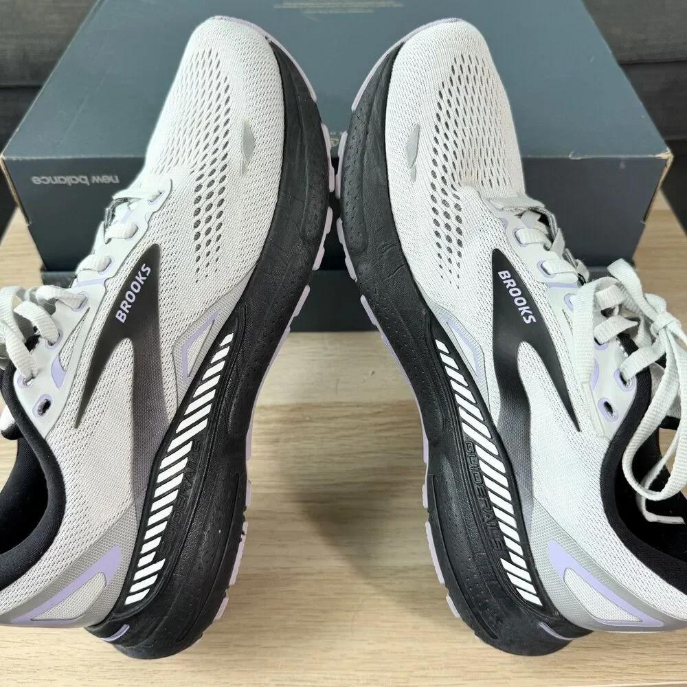 Brooks Adrenaline GTS 23 Grey Purple Running Shoes Women's Size 10B